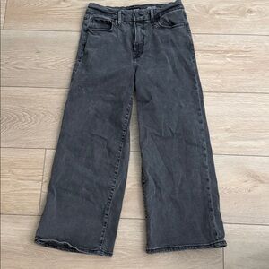 GOOD AMERICAN palazzo crop wide leg jeans